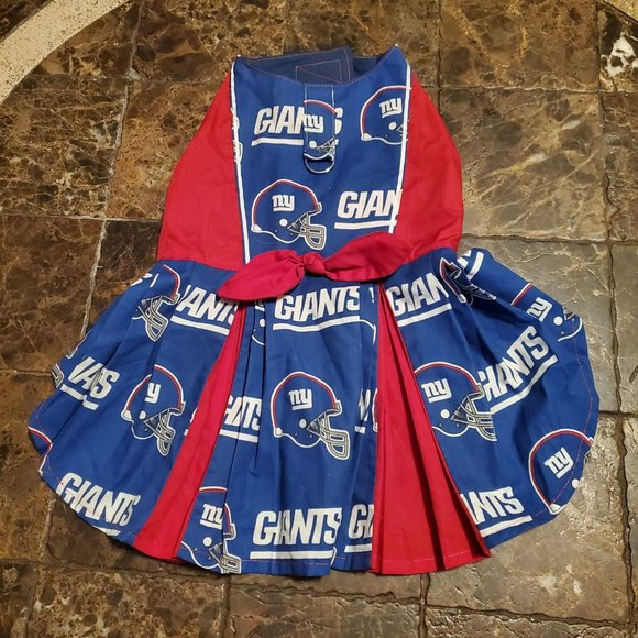 Handmade NY GIANTS football dog cheerleader dress NEW